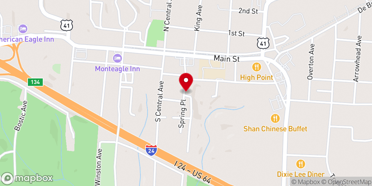 Map showing location of United Pentecostal Church