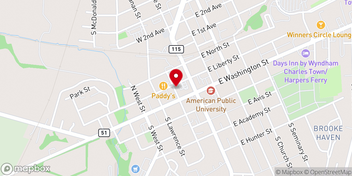 Map showing location of Johnson Raymond L