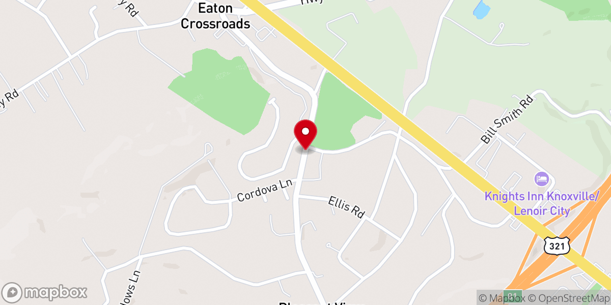 Map showing location of Refuge Church at Pleasant Hill