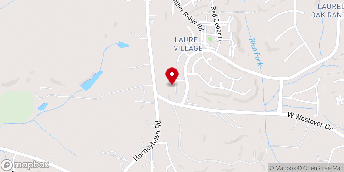 Map showing location of Laurel Oak Christian Church