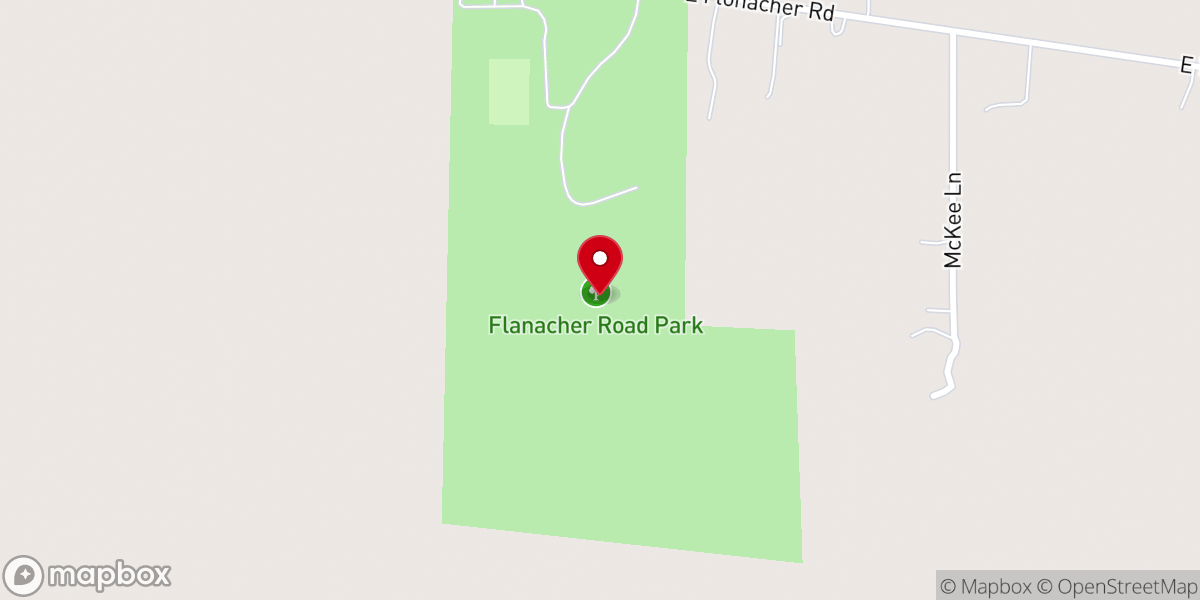 Map showing location of Flanacher Road Park