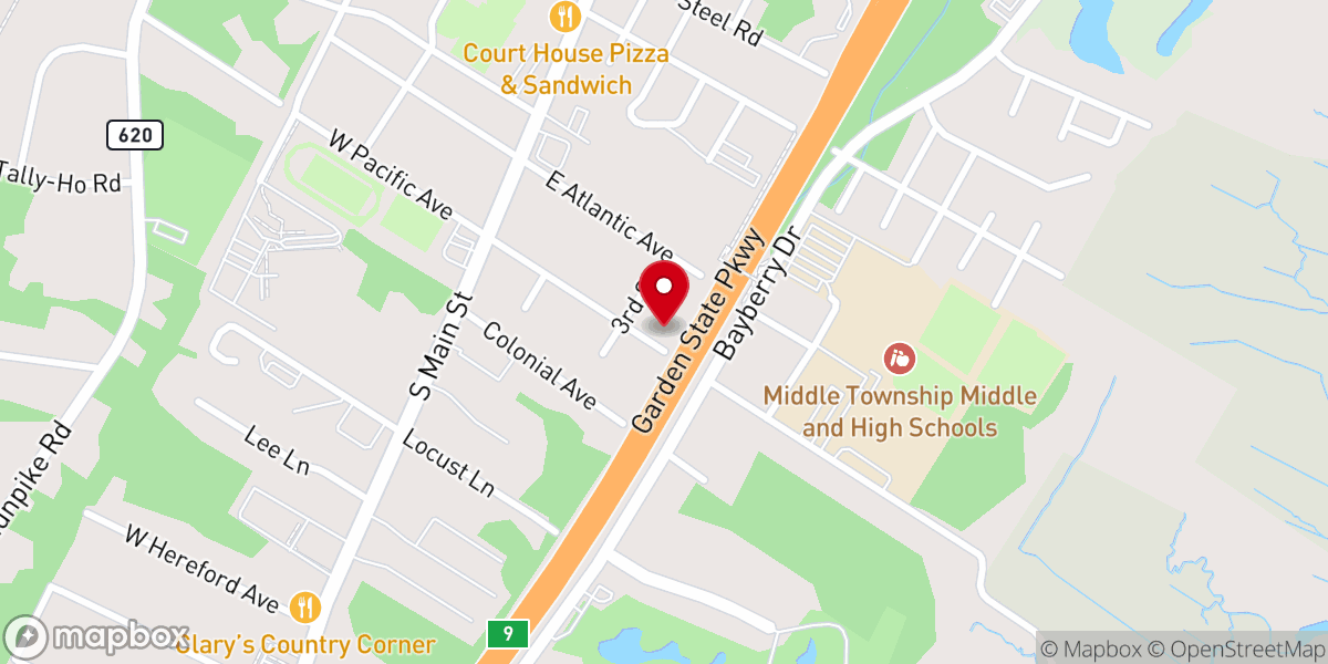 Map showing location of Court House Church of Christ