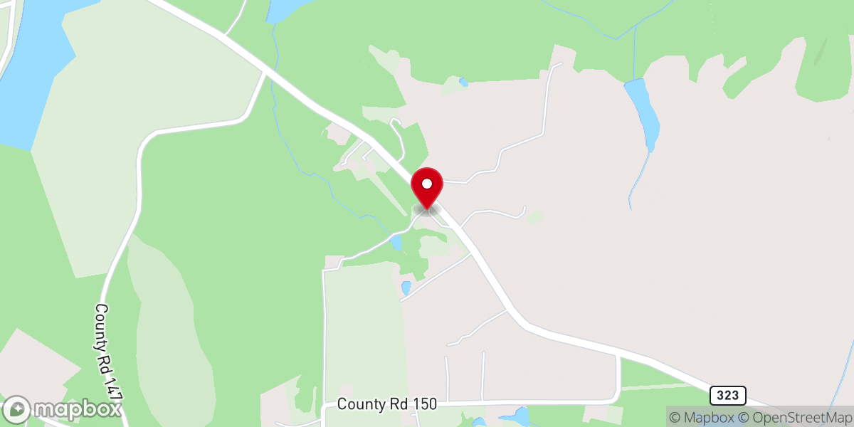 Map showing location of Liberty Church at Swanson Hill Church
