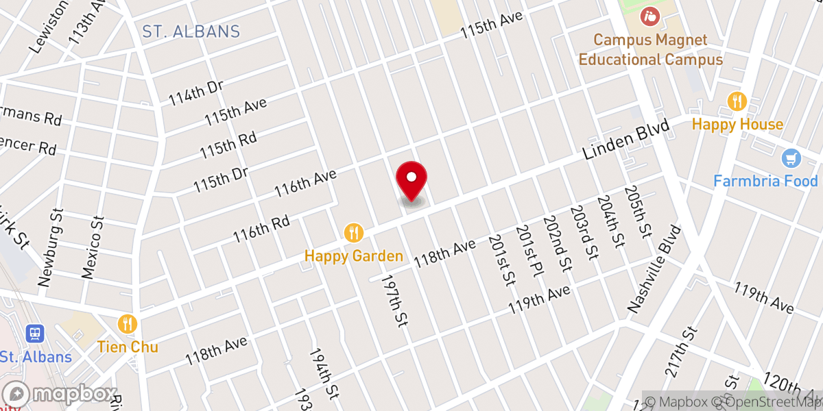 Map showing location of Oneness Pentecostal Tabernacle