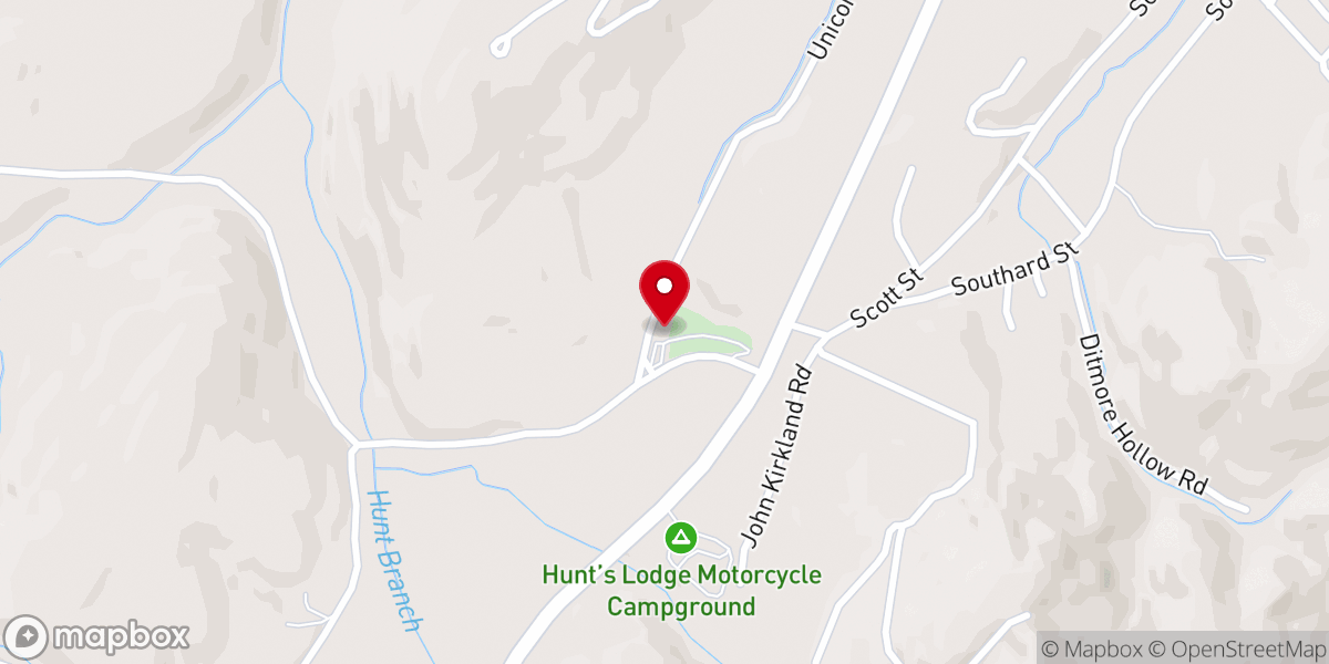 Map showing location of Unicoi Church