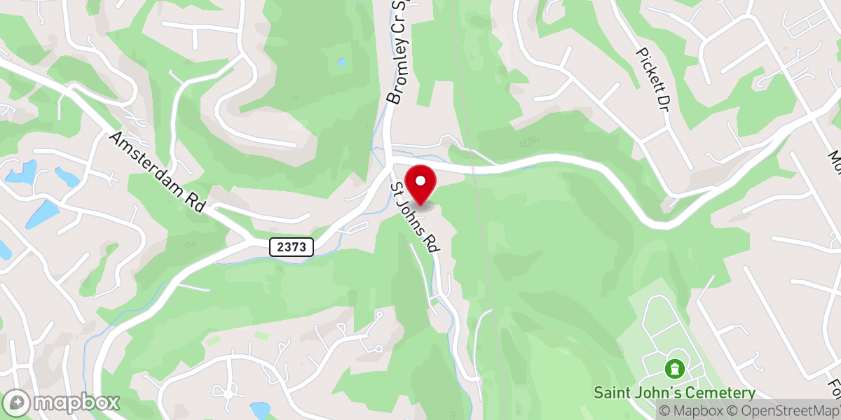 Map showing location of Bethel Baptist Church