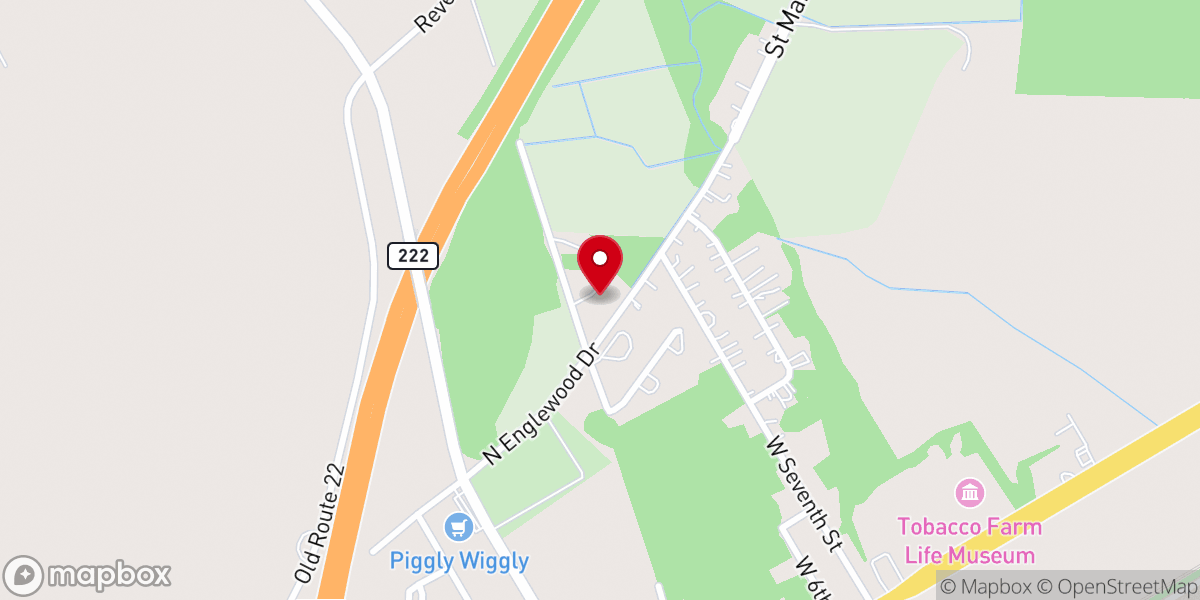 Map showing location of Trinity Church of God of Prophecy
