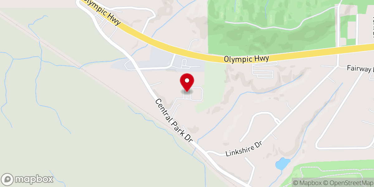 Map showing location of Grays Harbor Foursquare Church