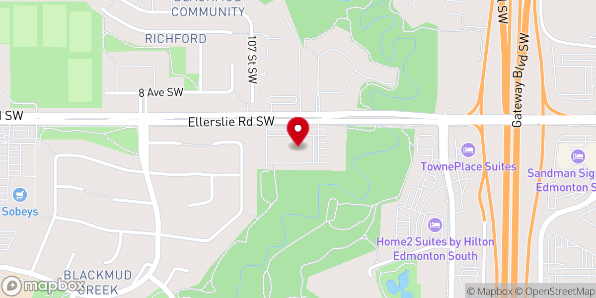 Map showing location of Ellerslie Road Baptist Church