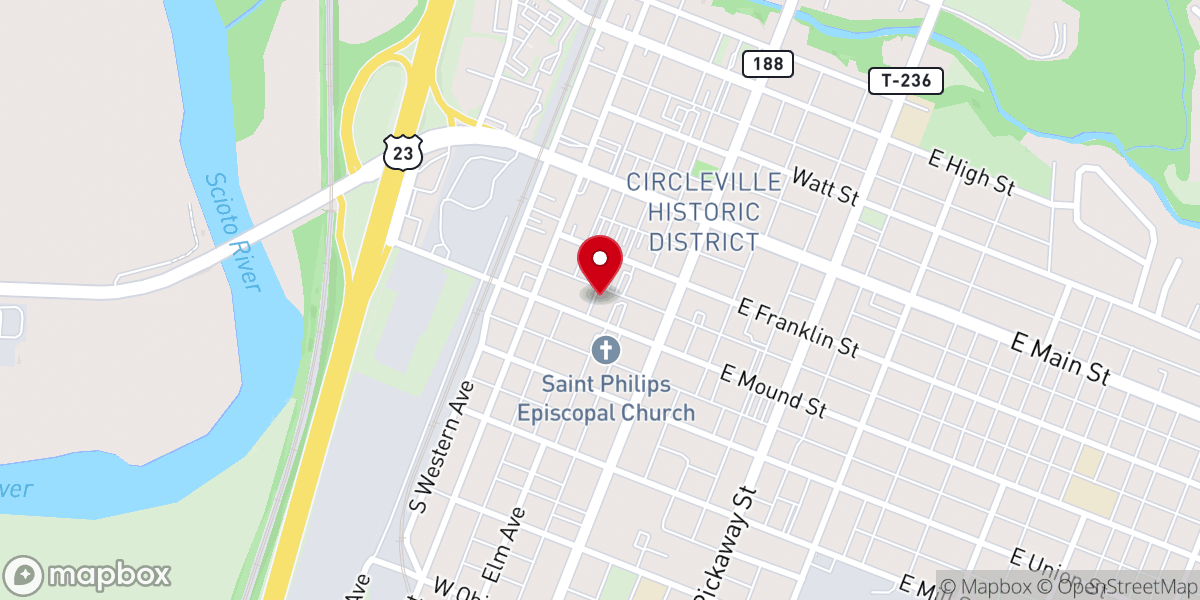 Map showing location of Saint Josephs Catholic Church