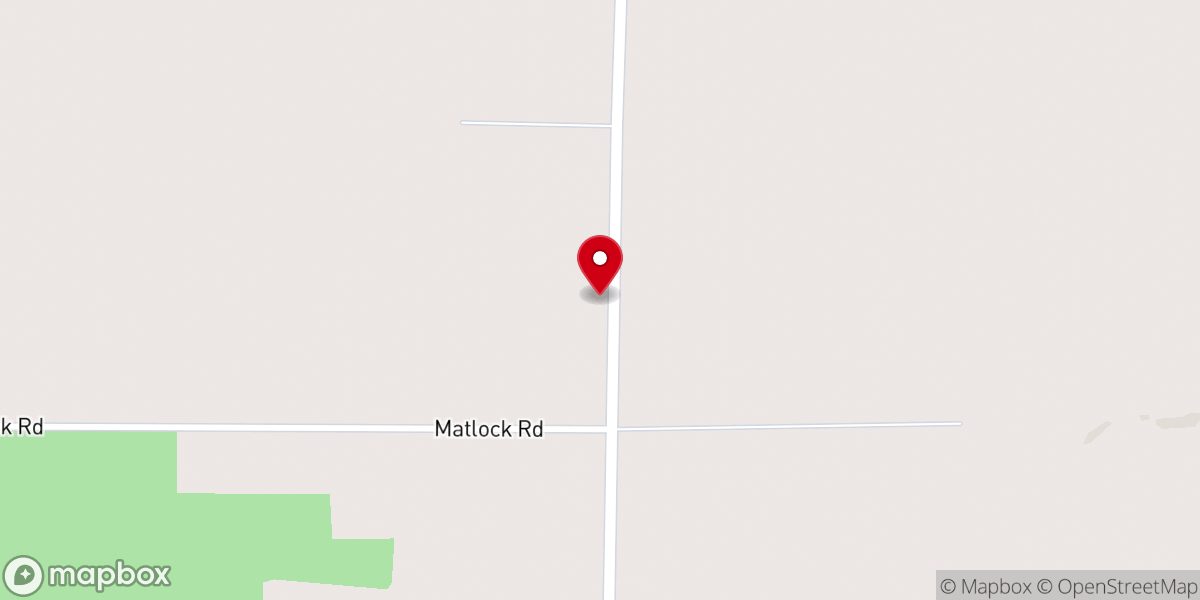 Map showing location of Blue Spring Church