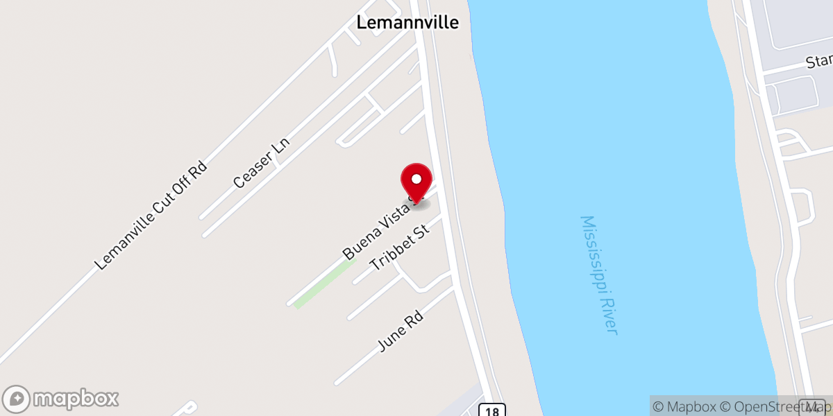 Map showing location of Buena Vista Baptist Church