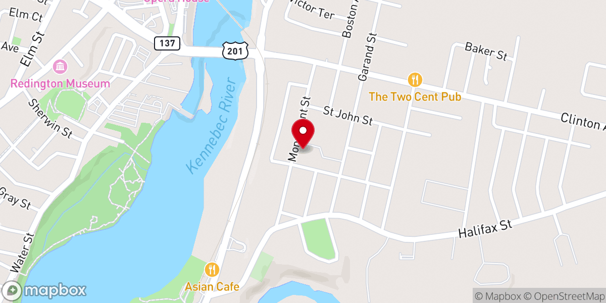 Map showing location of Saint John the Baptist Catholic Church (Corpus Christi Parish)