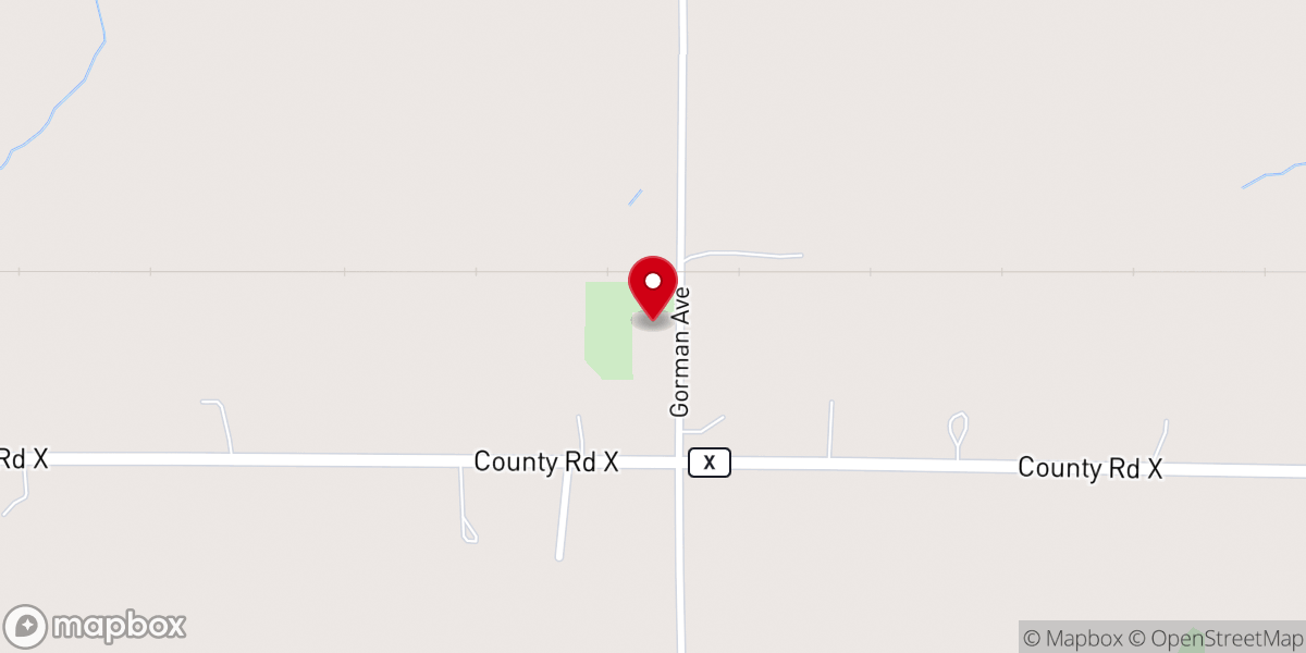 Map showing location of St. Hedwig Church