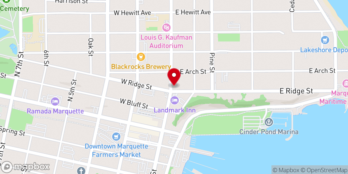 Map showing location of First United Methodist Church