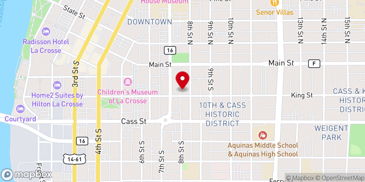 Map showing location of Cappella Performing Arts Center