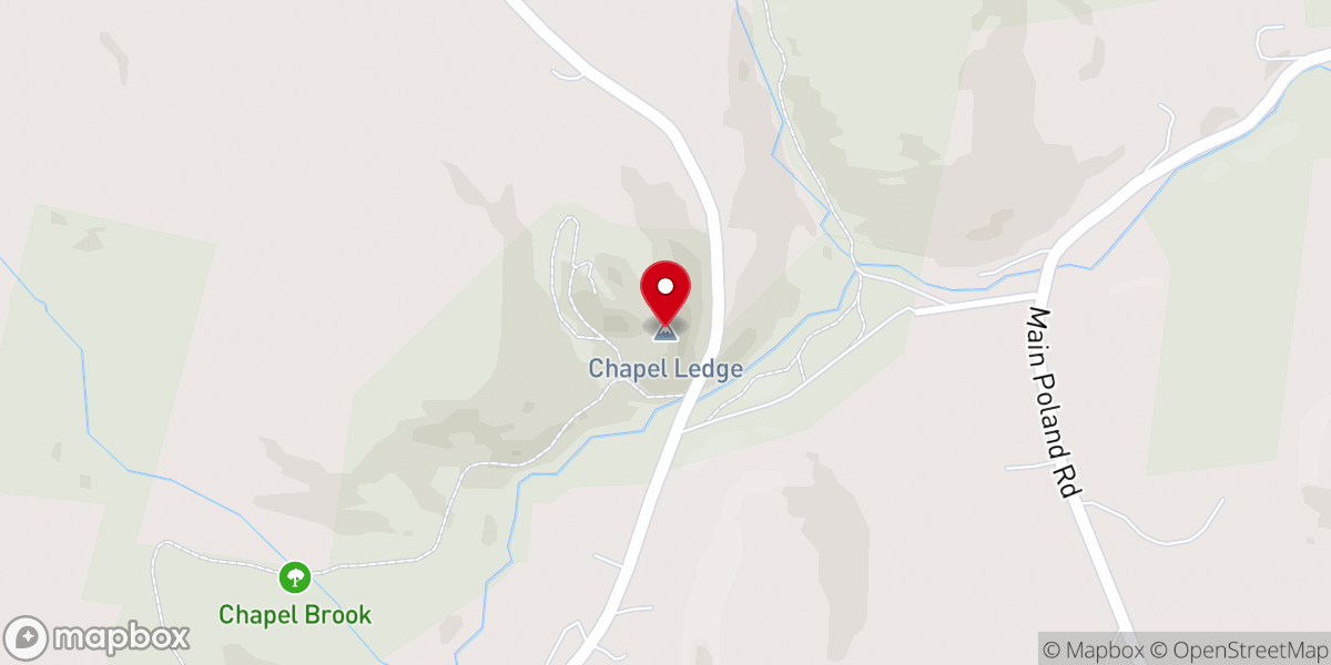 Map showing location of Chapel Ledge