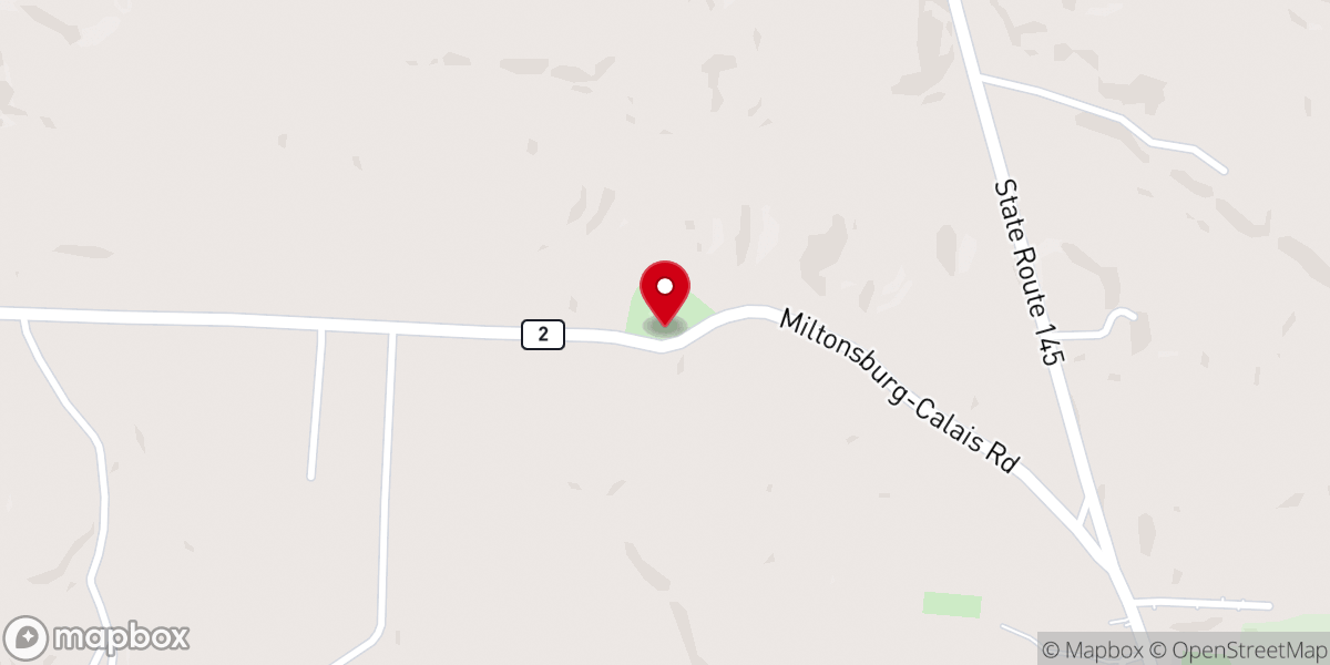 Map showing location of St John the Baptist Miltonsburg
