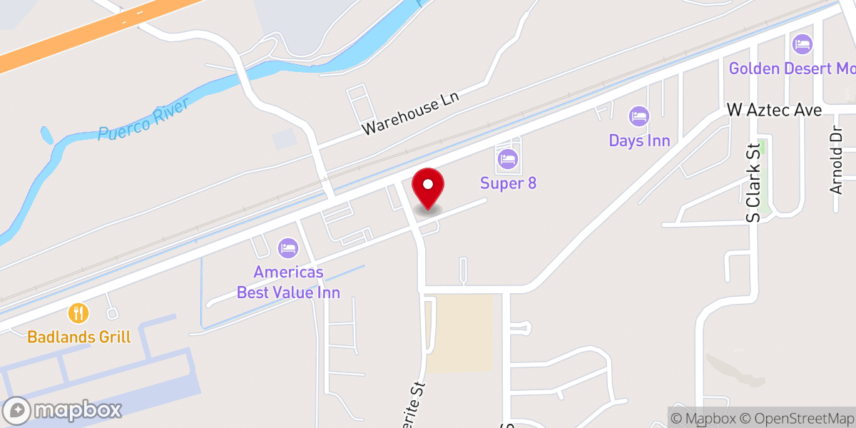 Map showing location of Cope Memorial Chapel - Gallup