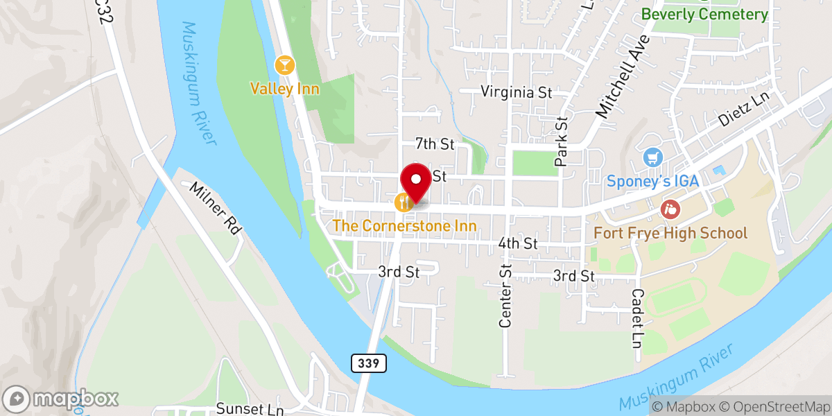 Map showing location of Beverly