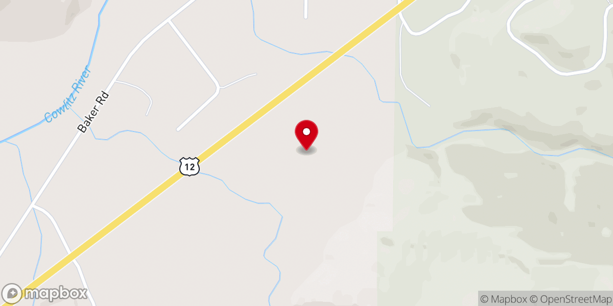 Map showing location of Twin Creek Hideaway