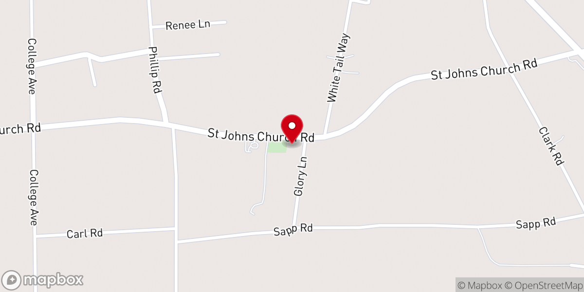 Map showing location of St Johns Community Church