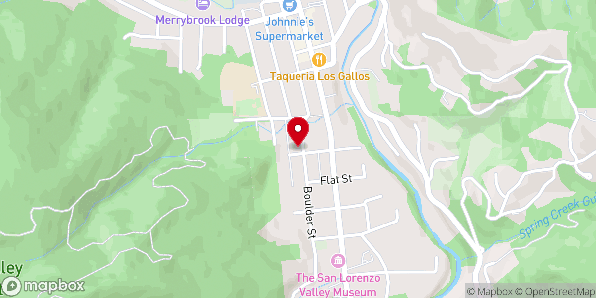 Map showing location of Boulder Creek United Methodist