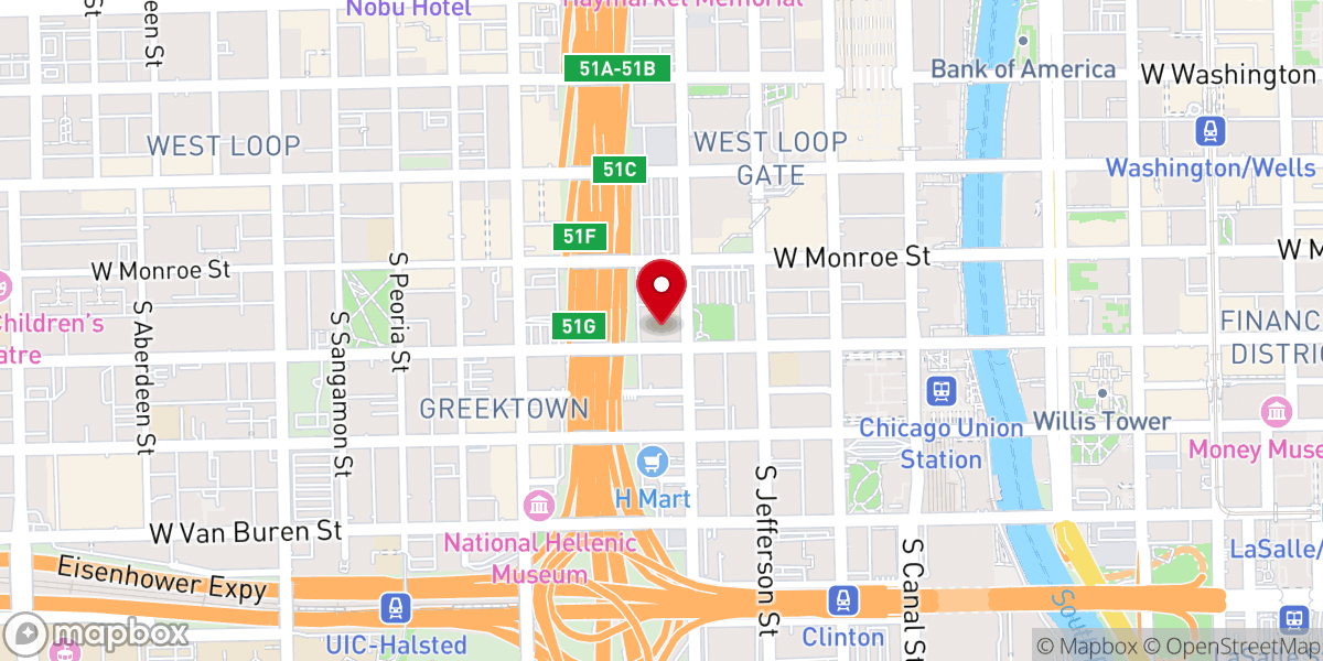 Map showing location of Old St. Patrick's Catholic Church