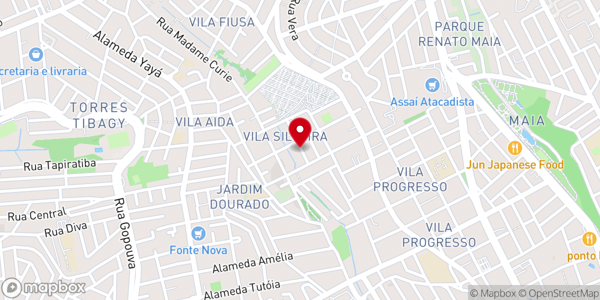 Map showing location of Assembléia de Deus Nova Aliança