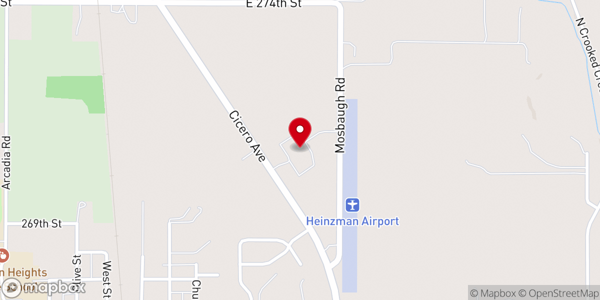 Map showing location of Arcadia Christian Church