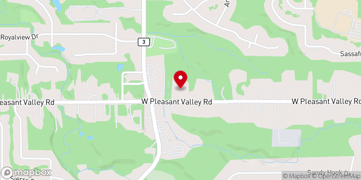 Map showing location of Calvary Lutheran Church