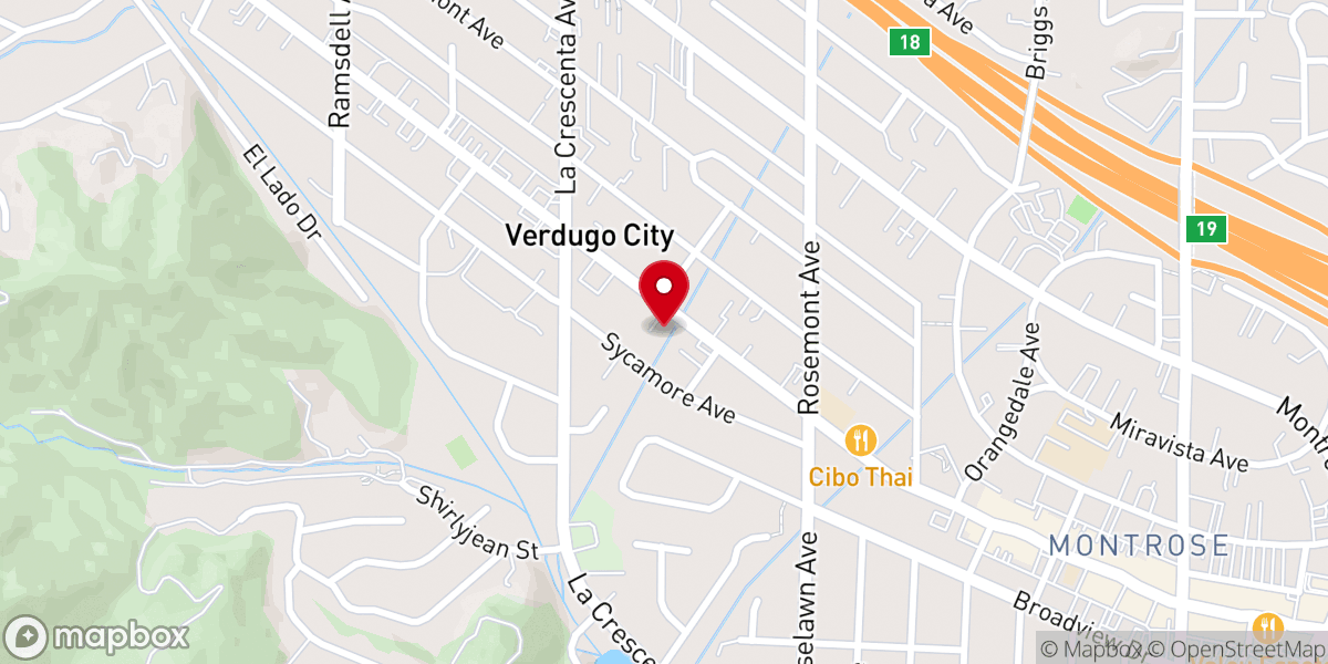Map showing location of Montrose Church, Ministry Offices