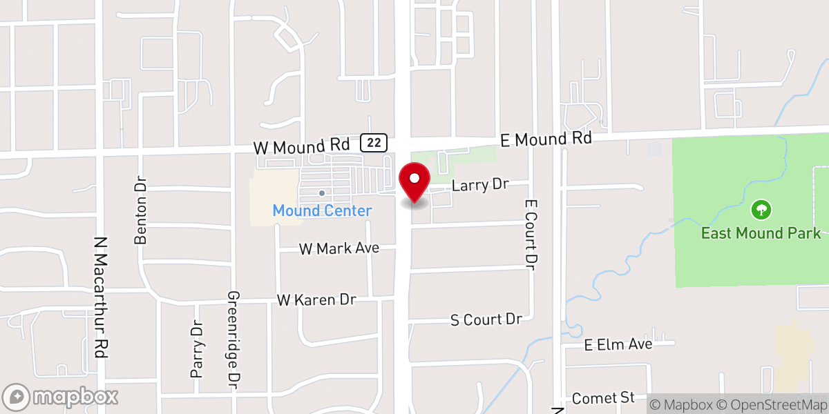 Map showing location of Grace Baptist Church