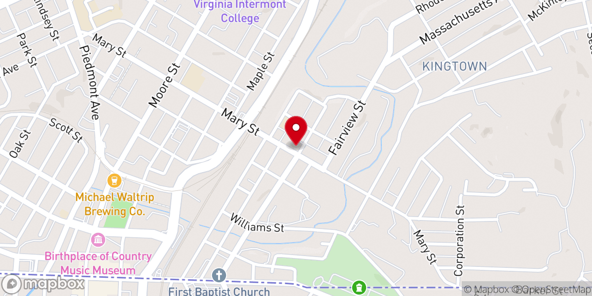 Map showing location of Lee Street Baptist Church