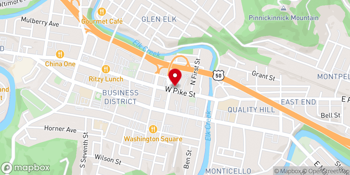 Map showing location of First United Methodist Church