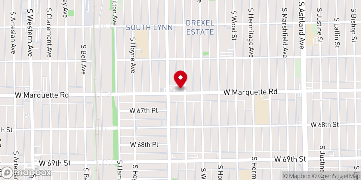 Map showing location of New Salem Missionary Baptist Church