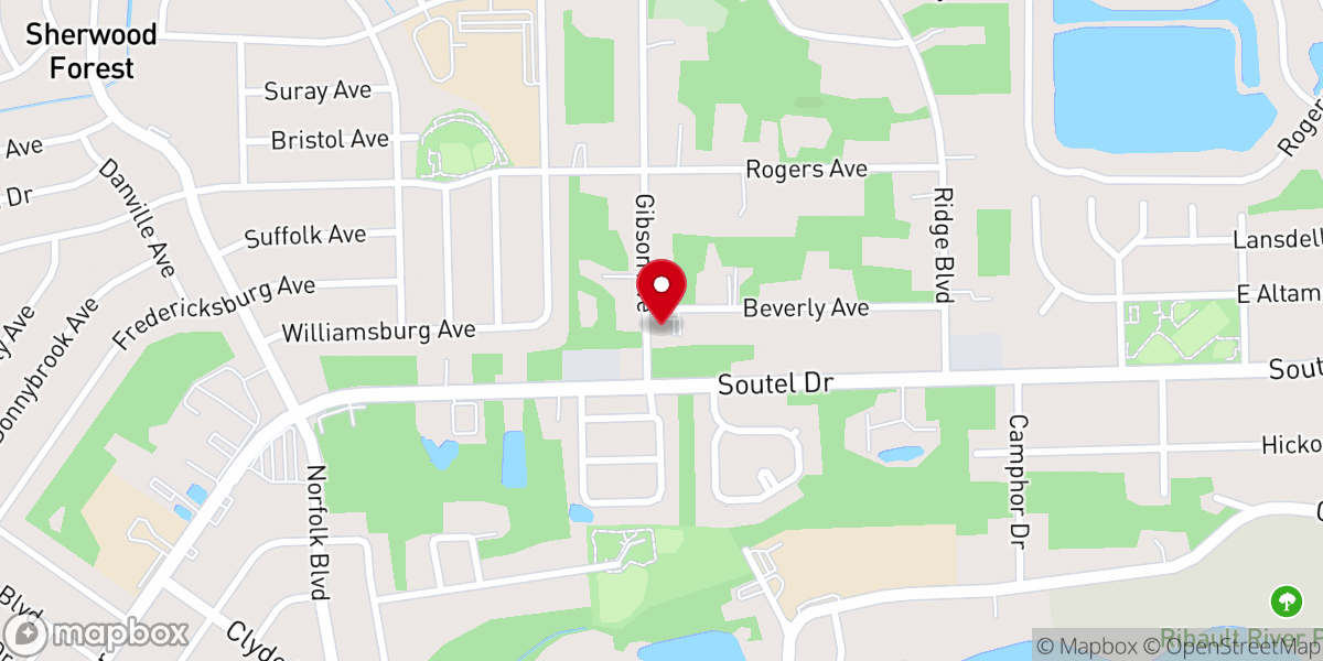 Map showing location of Tabernacle of the Temples Fellowship Church