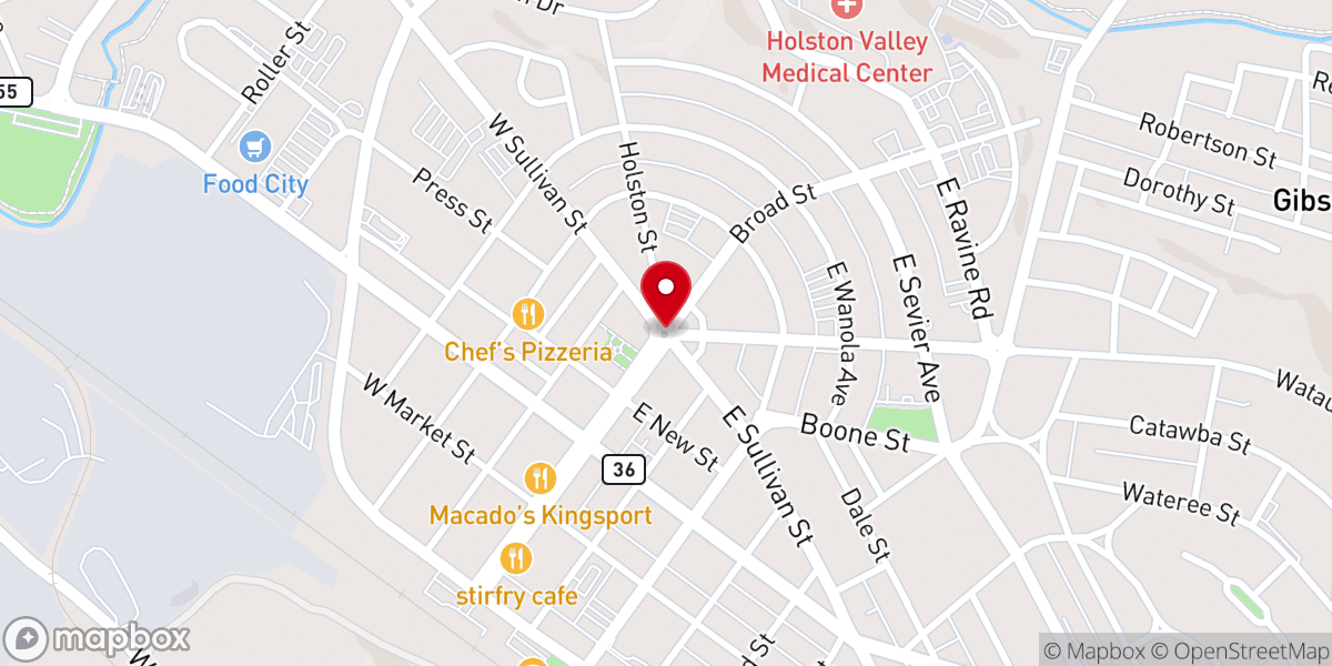 Map showing location of Church Circle