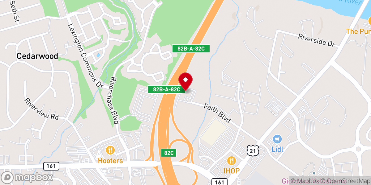 Map showing location of Faith Assembly