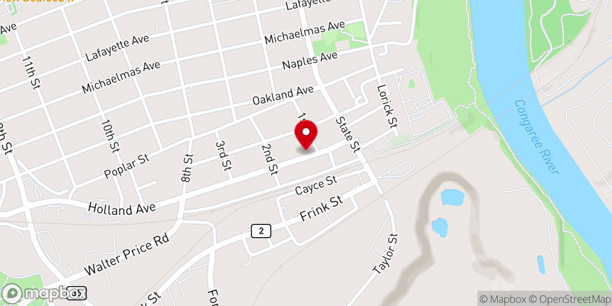 Map showing location of Mill City Church of Cayce