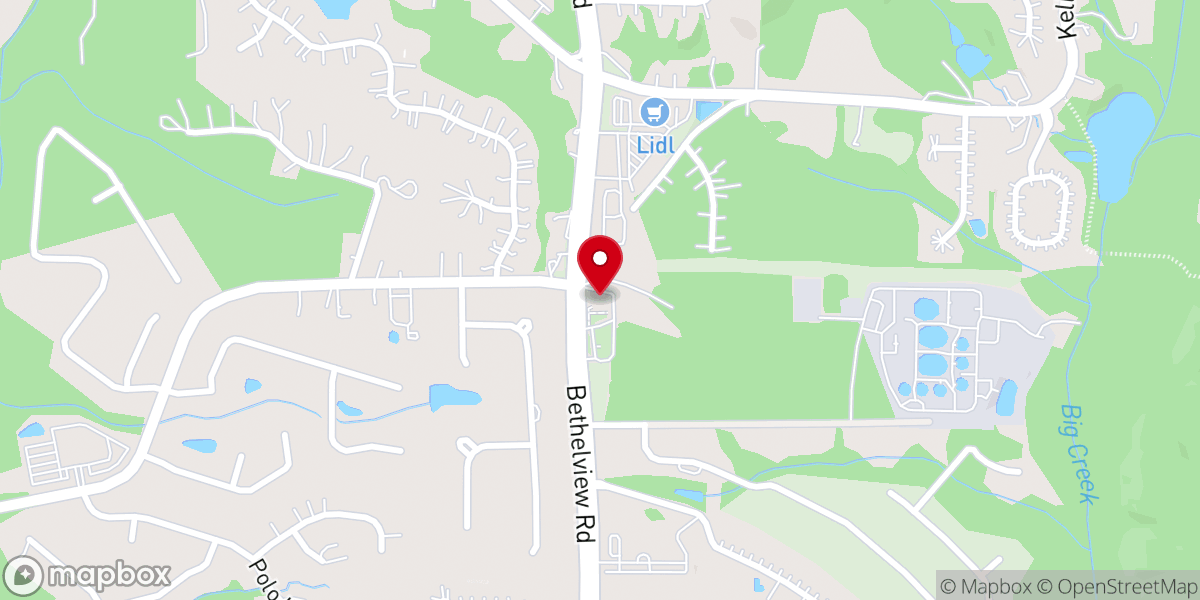 Map showing location of Bethelview United Methodist Church