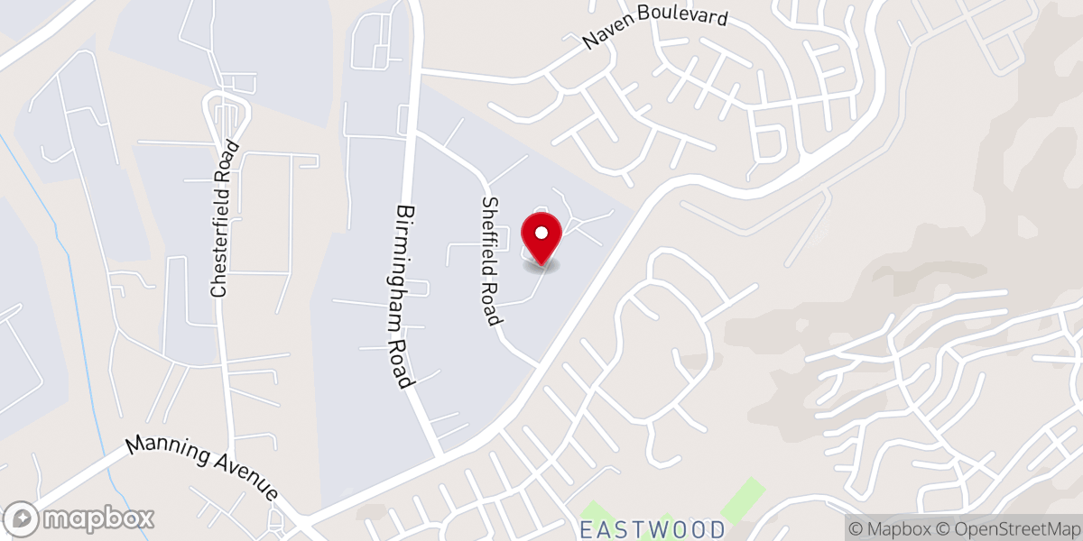 Map showing location of River of Life Christian Ministries