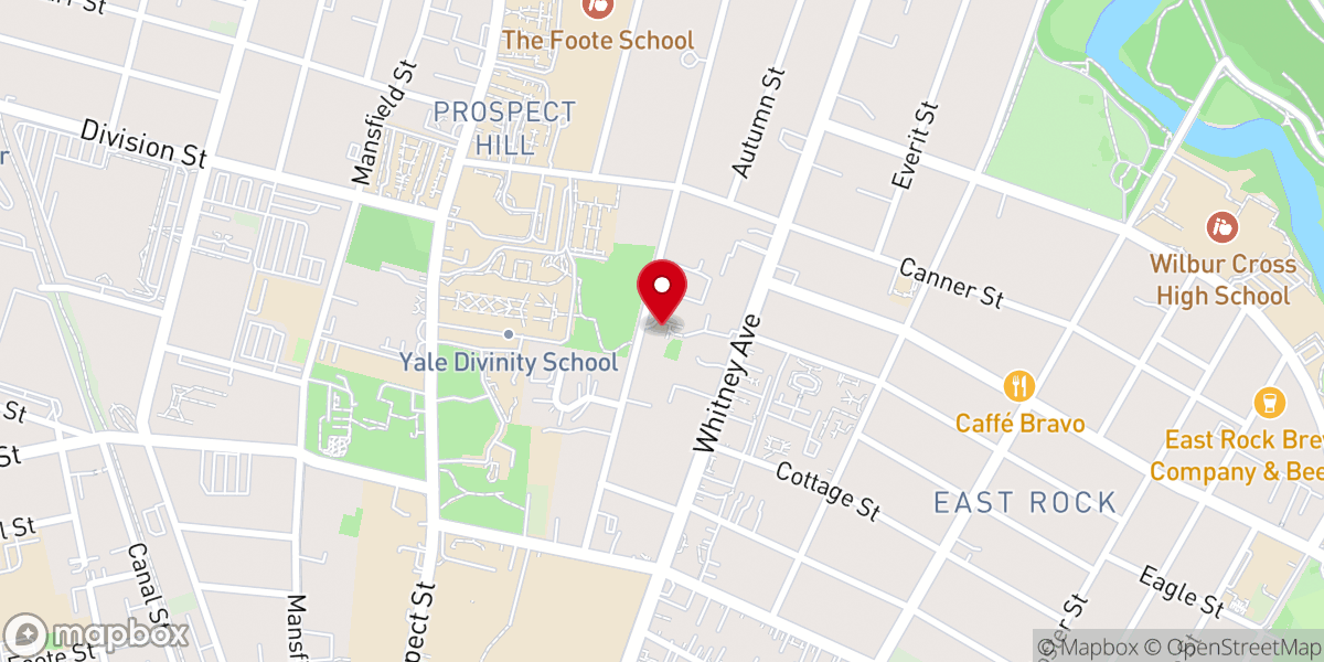 Map showing location of Connecticut Korean Presbyterian