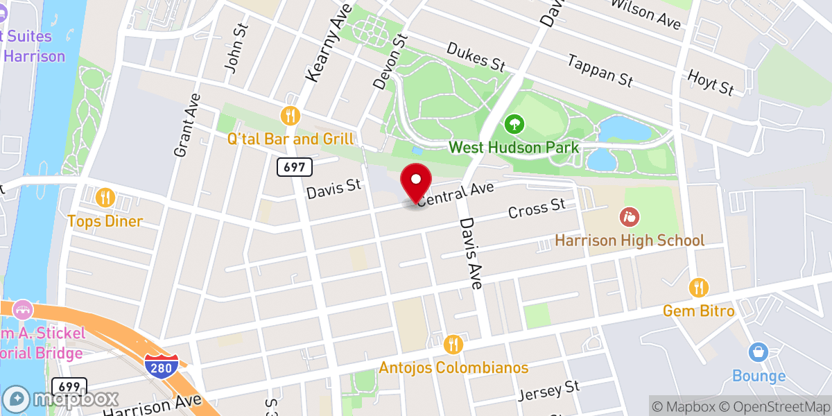 Map showing location of Harrison Spanish Seventh-day Adventist Church