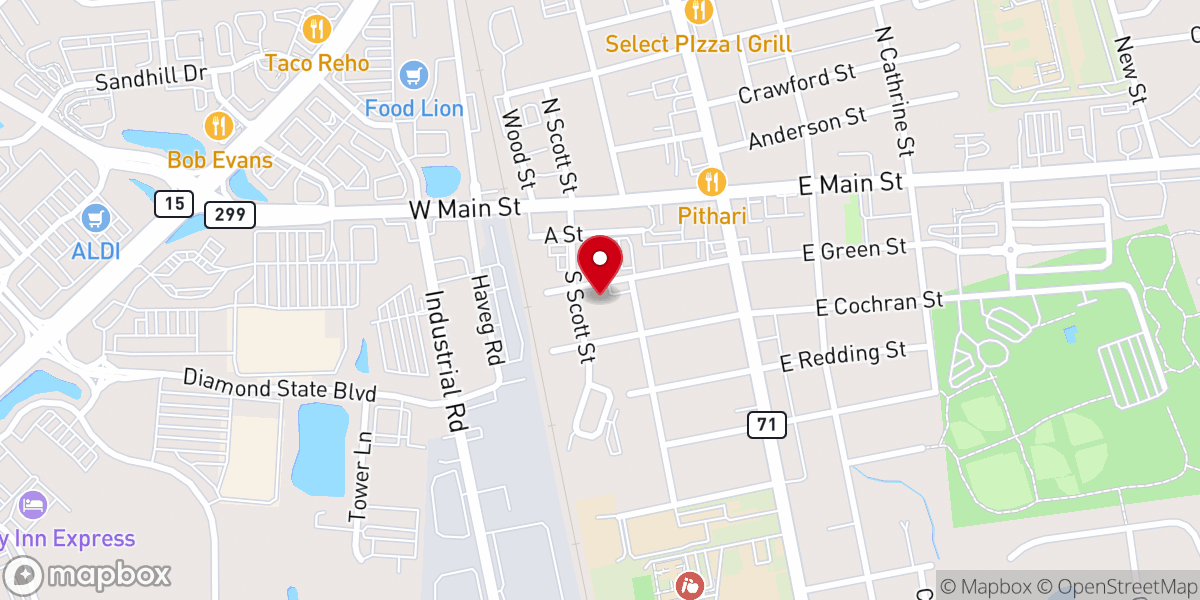 Map showing location of Living Grace Worship Cathedral