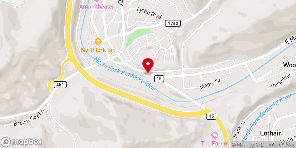 Map showing location of 11th Hour Worship Center