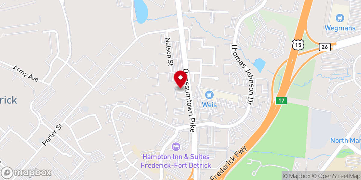 Map showing location of Frederick Alliance Church