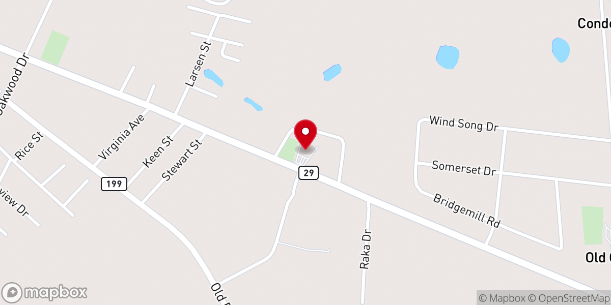 Map showing location of Williams Chapel Baptist Church
