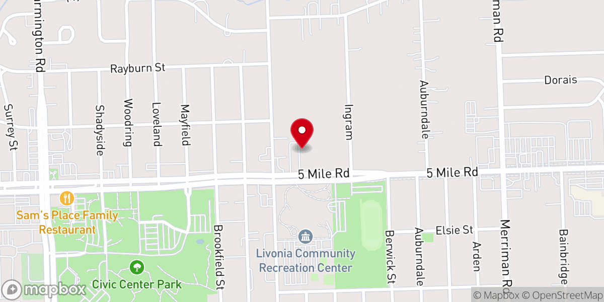 Map showing location of Vertical Encounter Church