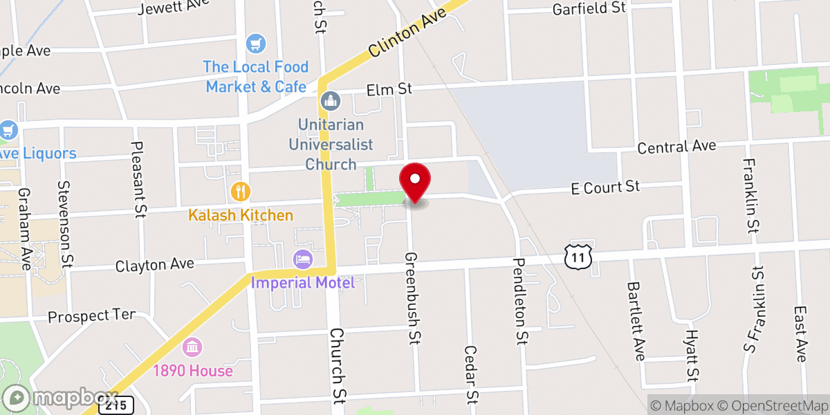 Map showing location of Vision Church